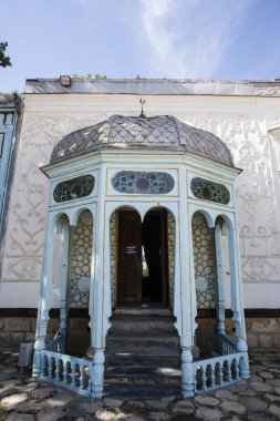 Avlu ve Mohihosa, Emir palace Buhara, Özbekistan - Orta Asya'nın 