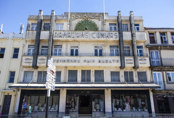 Facade Art Deco Shop Praca Gomes Teixeira Center Porto Portugal — Stock Photo, Image