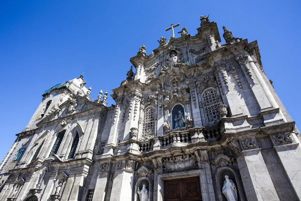 Fasad Igreja Carmo Kyrkan Romersk Katolska Centrum Porto Portugal Europa — Stockfoto