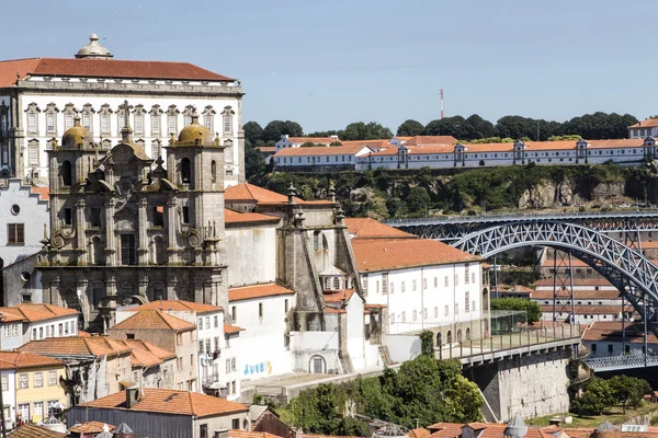 Pohled Kostel Vavřince Slavný Most Lus Centru Porta Portugalsko Evropa — Stock fotografie