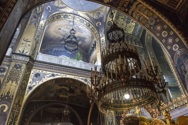 Rico Interior Decorado Catedral San Volodymyr Kiev Ucrania Euope — Foto de Stock