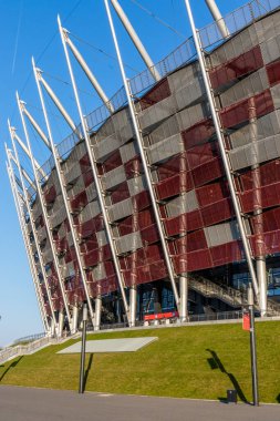 Polonya 'nın Varşova şehrindeki Ulusal Stadyum' un (Stadion Narodowy) dışı - Avrupa