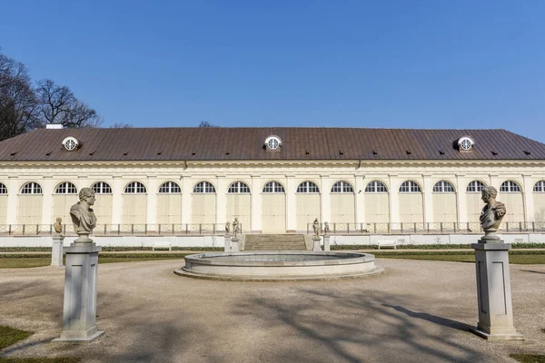 Exterior Del Edificio Jardín Old Orangerie Lazienki Park Royal Baths — Foto de Stock