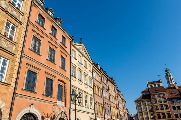 Fachadas Coloridas Casas Medievales Antiguas Stare Miasto Varsovia Varsovia Polonia —  Fotos de Stock