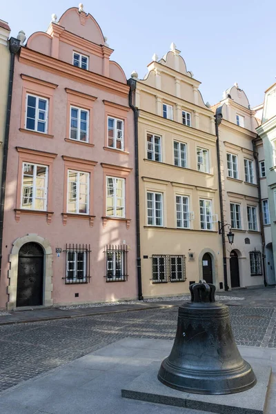 Facades Colorful Old Medieval Houses Stare Miasto Warsaw Old Town — Stock Photo, Image