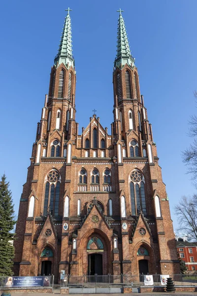 Exteriér Neo Gotická Katedrála Floriána Varšavě Památky Polska Východní Evropa — Stock fotografie