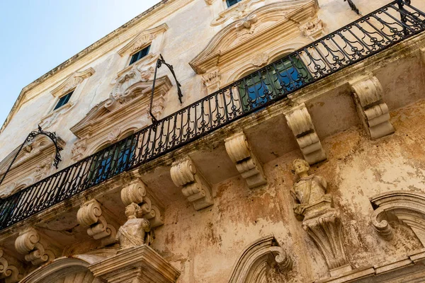 Фасад Старого Городского Дворца Старом Городе Галлиполи Апулия Италия Европа — стоковое фото
