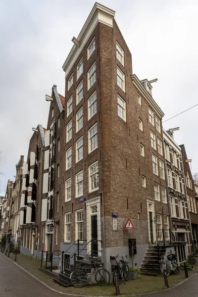 Historical Center Canals Amsterdam Winter Time Noord Holland Netherlands Europe — Stock Photo, Image