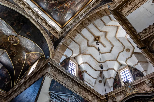 Reich Dekoriertes Interieur Der Basicila Kathedrale Von Agata Gallipoli Apulien — Stockfoto