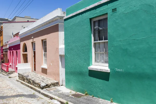 Casas Coloridas Barrio Kaap Ciudad Del Cabo Sudáfrica África — Foto de Stock