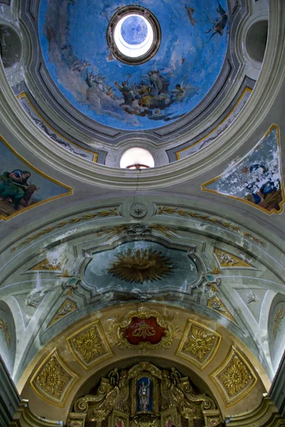 Interno Altare Della Famosa Chiesa Della Missione Estancia Jesuitica Alta — Foto Stock