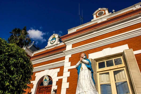 Gebouw Van Een Oude School Met Een Mariabeeld Stad Parana — Stockfoto