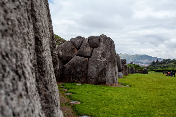 Stone Wall Sacsaywaman Old Inca Fortress Cuzco Peru South America — 图库照片