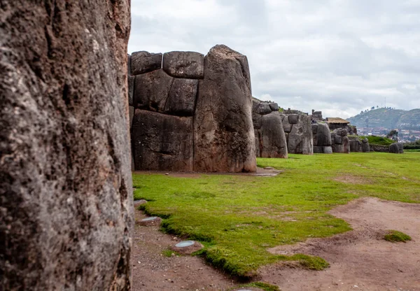 Stone Wall Sacsaywaman Old Inca Fortress Cuzco Peru South America — Stockfoto