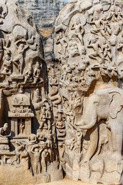 Arjuna Penance Mamallapuram Unesco World Heritage Site Tamil Nadu South — Stock Photo, Image