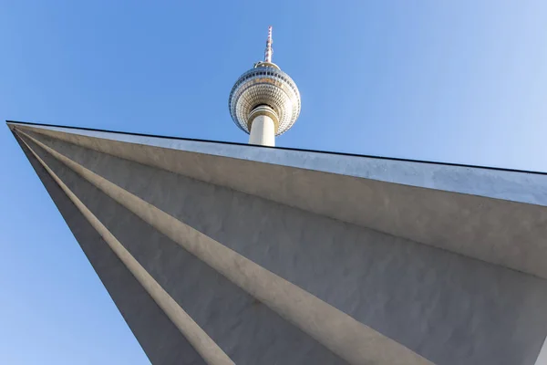 Tour Télévision Fernsehturm Alexanderplatz Dans Centre Berlin Allemagne Europe — Photo