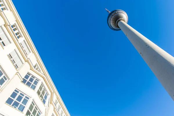 Tour Télévision Fernsehturm Alexanderplatz Dans Centre Berlin Allemagne Europe — Photo