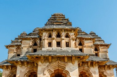 Hampi, Karnataka, Hindistan, Asya 'daki Lotus Mahal' in (Chitrangi Mahal) dışı.