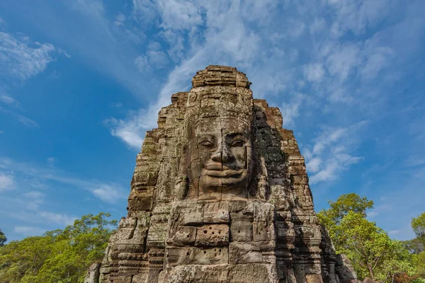 Caras Gigantes Templo Prasat Bayon Angkor Thom Angkor Provincia Siem —  Fotos de Stock