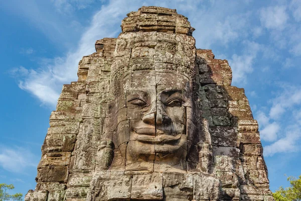 Jätteansikten Prasat Bayons Tempel Angkor Thom Angkor Siem Reap Provinsen — Stockfoto