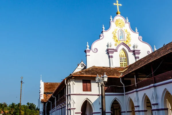 Facade Thomas Church Palayur Palayoor Thrissur District Kerala State Southern — стокове фото