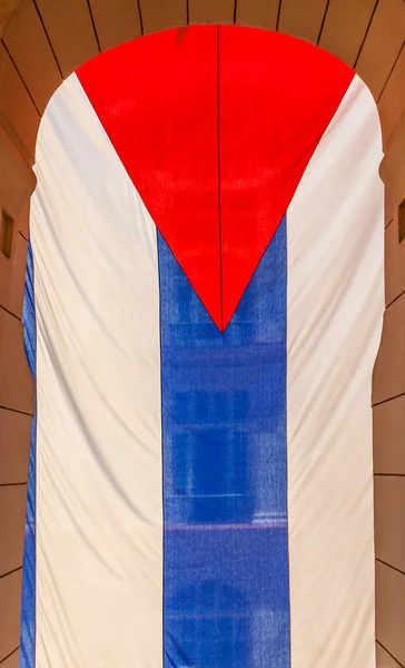 Большой Кубинский Флаг Музее Революции Гаване Куба Северная Америка — стоковое фото