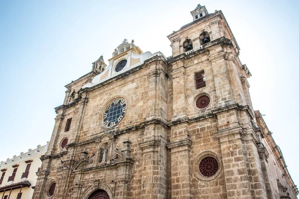 Church San Pedro Claver Kirkko Vanhassa Kaupungissa Cartagena Bolivar Kolumbia — kuvapankkivalokuva