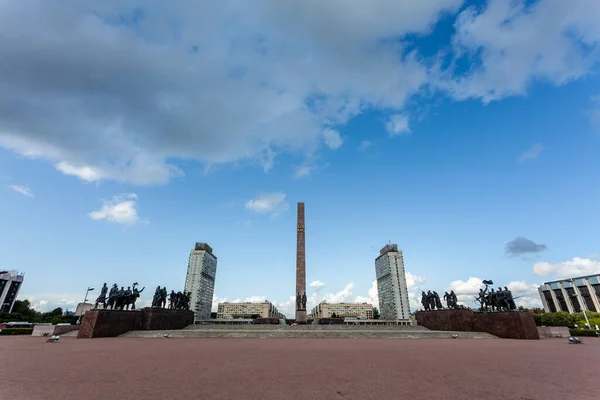 Leningrad Kahraman Şehri Obelisk Geroicheskim Zashchitnikam Leningrada Anıtı Petersburg Rusya — Stok fotoğraf