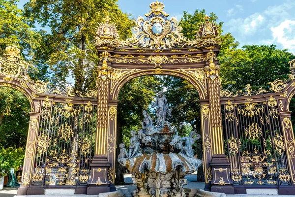 Fonte Neptuno Por Barthelemy Guibal Nancy França Europa — Fotografia de Stock