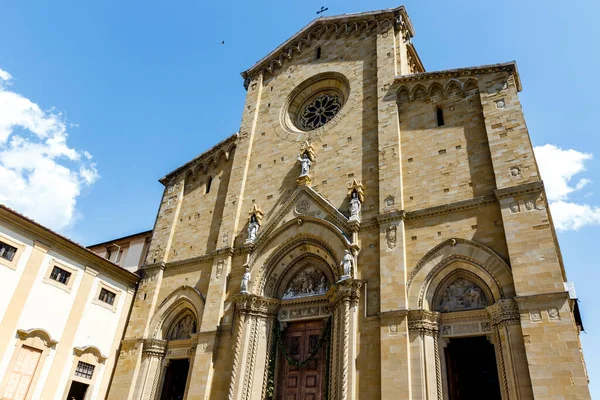 Exterior Catedral Del Duomo Arezzo Centro Histórico Arezzo Toscana Italia — Foto de Stock