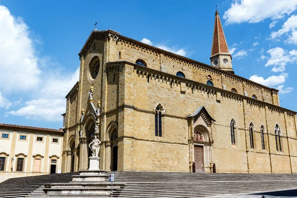 Exterior Catedral Del Duomo Arezzo Centro Histórico Arezzo Toscana Italia — Foto de Stock