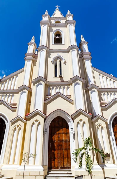 Iglesia Del Santo Angel Custodio Templom Homlokzata Old Havannában Kubában — Stock Fotó