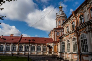 Alexander Nevsky Lavra 'nın dışı - St. Petersburg, Rusya, Avrupa' daki manastır