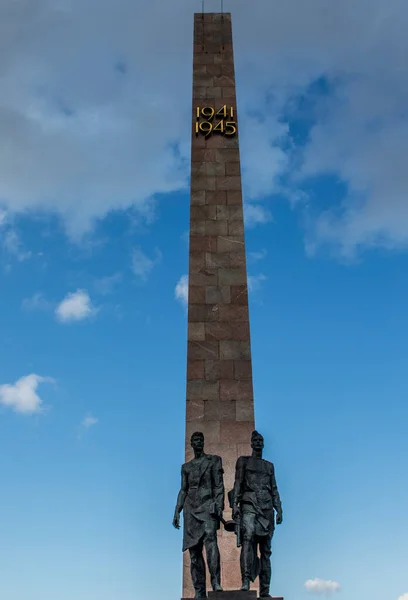 Памятник Героическому Защитнику Ленинграде Санкт Петербурге Россия Европа — стоковое фото