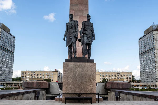 Μνημείο Geroicheskim Zashchitnikam Leningrada Στην Αγία Πετρούπολη Ρωσία Ευρώπη — Φωτογραφία Αρχείου