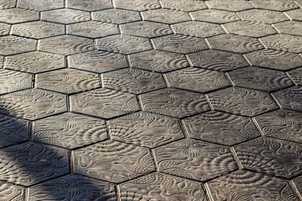 Sidewalk Paseo Gracia Designed Antonio Gaudi Barcelona Catalonia Spain — Stock fotografie