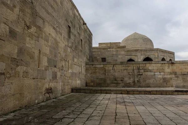 Extérieur Palais Shirvanshah Dans Vieille Ville Bakou Azerbaïdjan — Photo