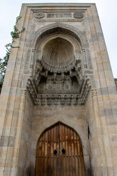 Porte Entrée Palais Shirvanshah Site Patrimoine Mondial Unesco Dans Vieille — Photo