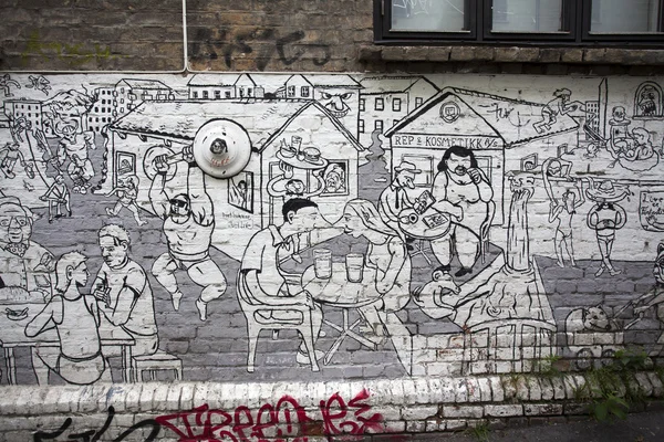 Mural at Hausmanngate - Oslo - Norway — Stock Photo, Image