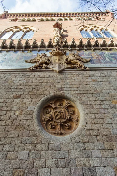 Fasáda Hospital de la Santa Creu i Sant Pau - Barcelona - Španělsko — Stock fotografie