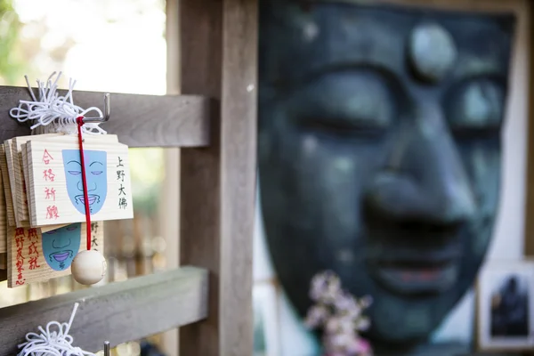 Remains of the Ueno Daibatsu Buddha statue in Ueno Park - Tokyo - Japan — Stock Photo, Image