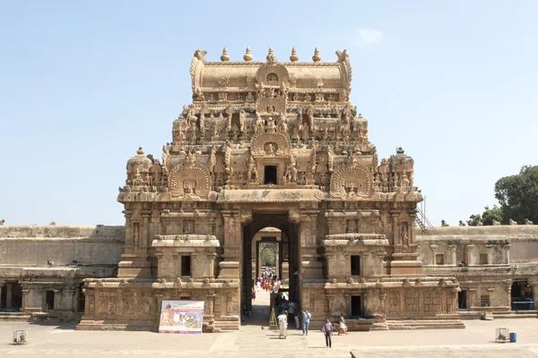 Templo de Brihadishwara em Tanjore (Thanjavur) - Tamil Nadu - Sul da Índia — Fotografia de Stock