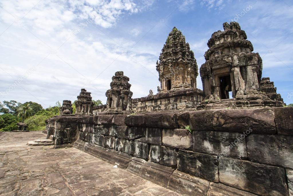 Ancient Bakong Mountain temple  - Roluos Group in Angkor - Cambodia - Asia