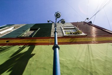 Renkli fisherman's evleri La Boca - Buenos Aires - Arjantin