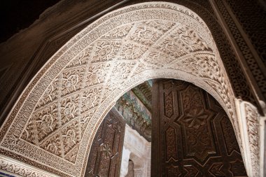 Interior of kasbah Telouet in Telouet, High Atlas mountains in central Morocco clipart
