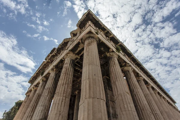 Fassade des dorischen Tempels des Hephaistos in der antiken Agora in Athen, Griechenland - Europa — Stockfoto