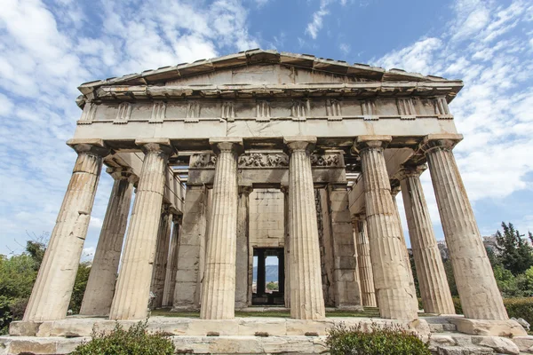 Fassade des dorischen Tempels des Hephaistos in der antiken Agora - Athen, Griechenland - Europa — Stockfoto