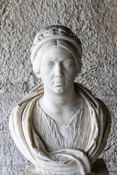 Marble head of a Greek woman, Ancient Agora, Athens, Greece