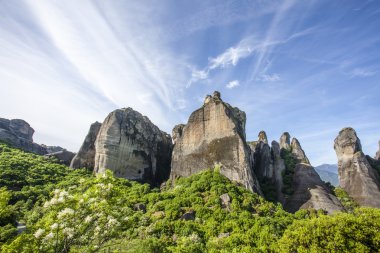 Dağlar ve kayalar Meteora - orta Yunanistan - Avrupa
