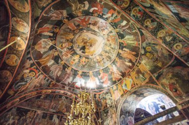 Agia Trias (Holy Trinity) Manastırı - Meteora - orta Yunanistan - Europe ana Şapel iç